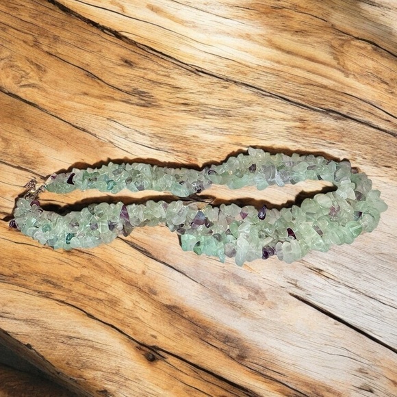 153.15g Green & Purple Amethyst Interwoven Collar Necklace - Picture 2 of 14